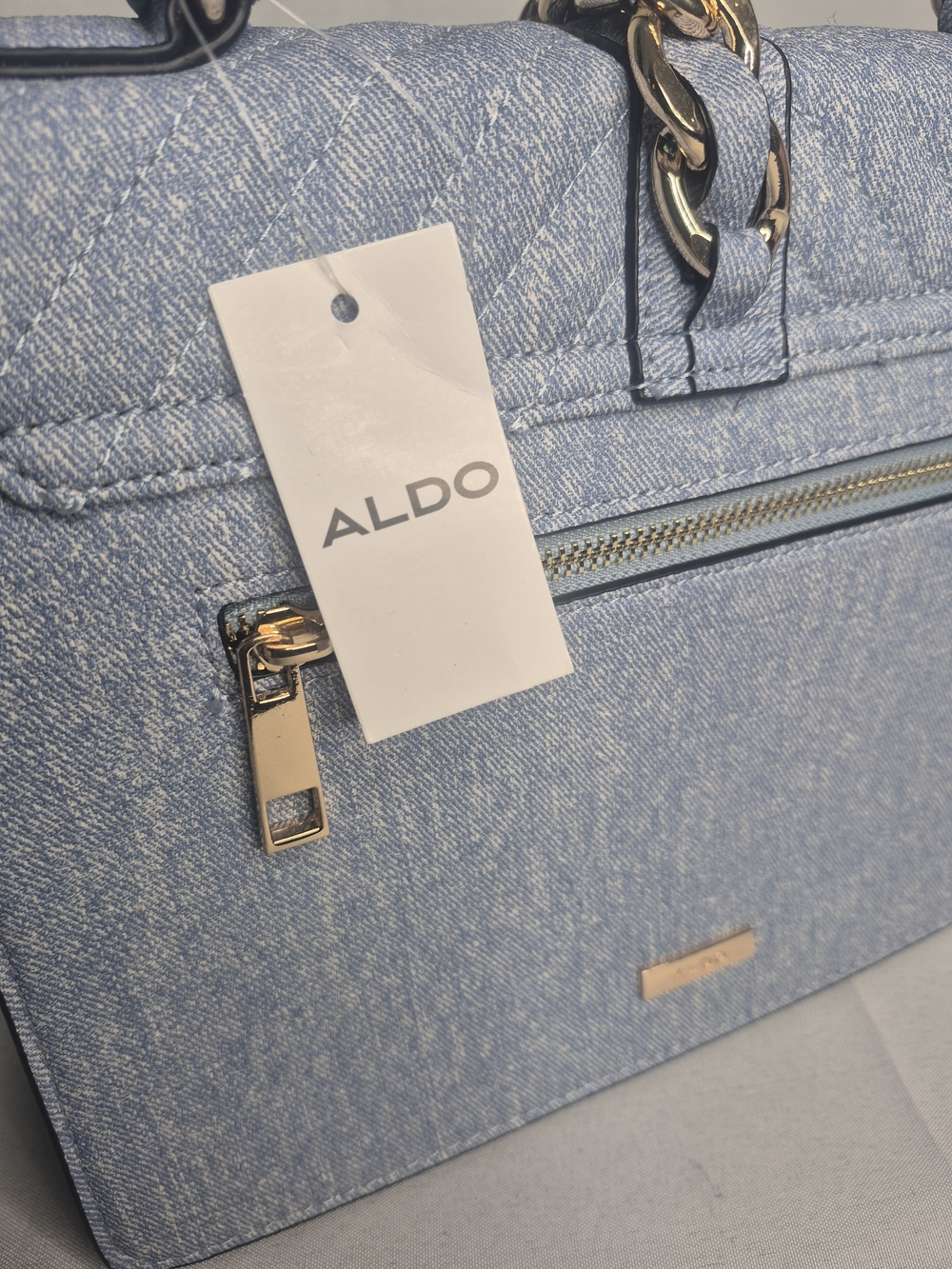 Aldo Quilted Light Blue Top-Handle Satchel with Charm NWT - Picture 8 of 14